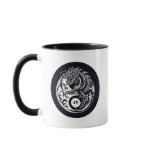Chinese Dragon in Black and White Personalized