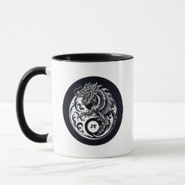 Chinese Dragon in Black and White Personalized Mugg