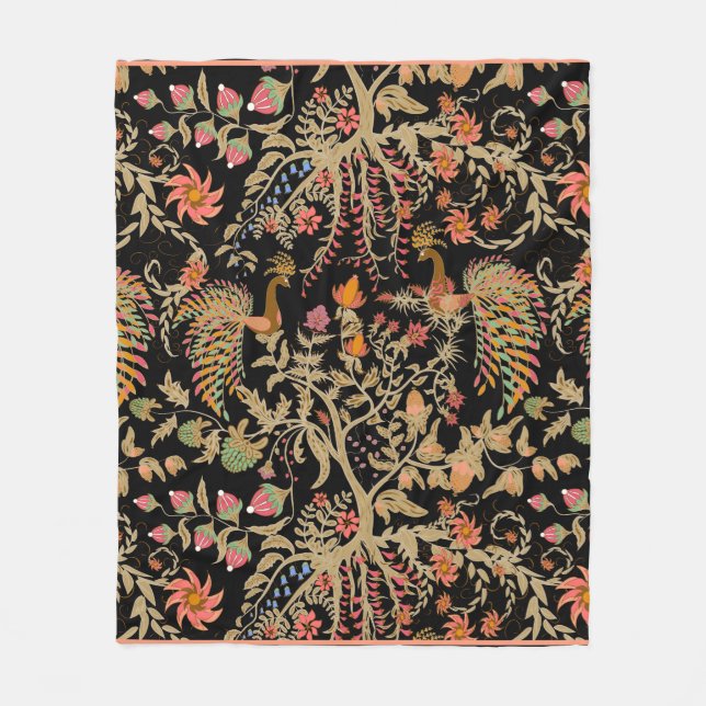 Chinese fairy floral pattern with beautiful birds  fleecefilt (Framsidan)