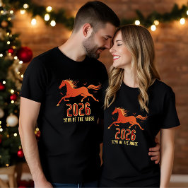 Chinese Fire Horse New Year 2026  T Shirt