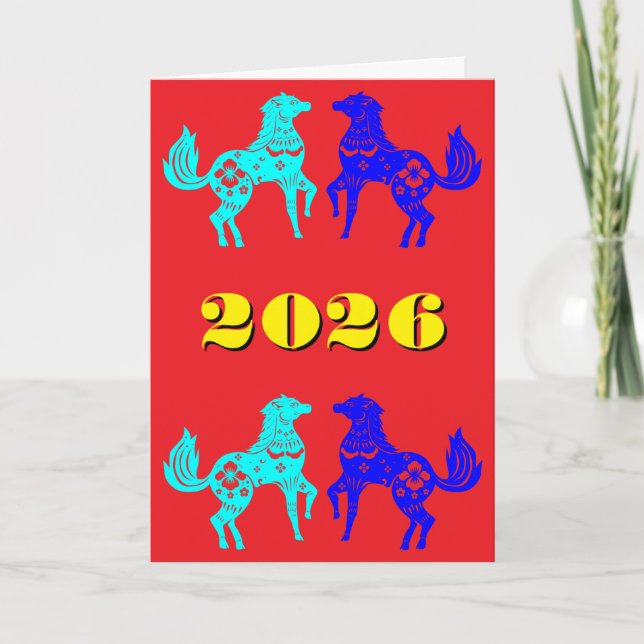 Chinese Folded Holiday Card Helgkort (Framsida)