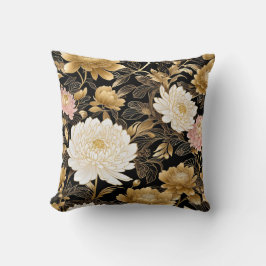 Chinese gold flowers .Beautiful and elegant fabric Kudde