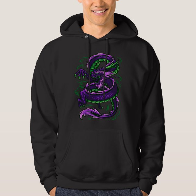 Chinese Japanese Culture Dragon Asian Mythology An Hoodie (Framsida)