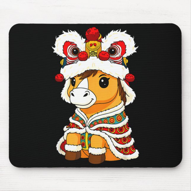 Chinese Lunar New Year Lion Dance Cute Horse China Musmatta (Framsidan)