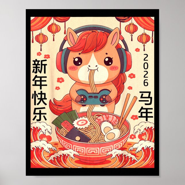 Chinese Lunar New Year Of The Horse 2026 Ramen Noo Poster (Framsidan)