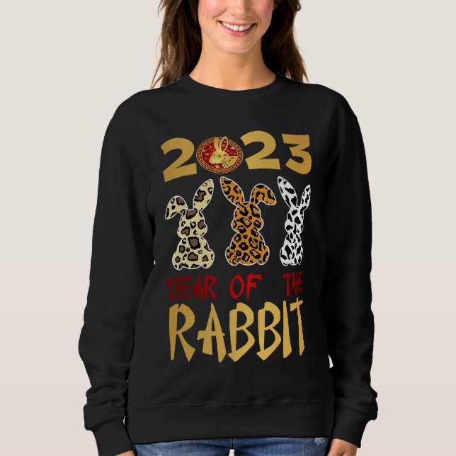 Chinese New Year 2023 Year Of The Rabbit Lunar New T Shirt (Framsida)