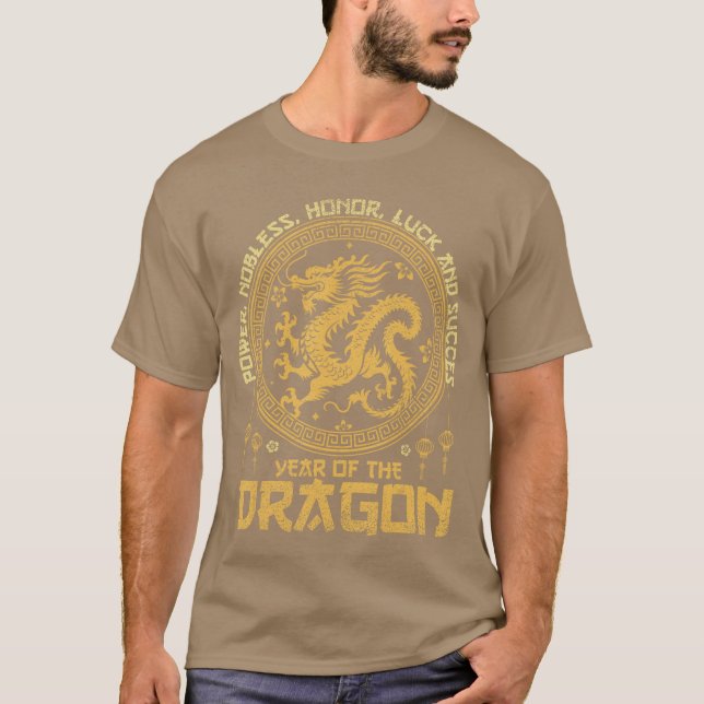 Chinese New Year 2024 Dragon Happy Chinese New Yea T Shirt (Framsida)