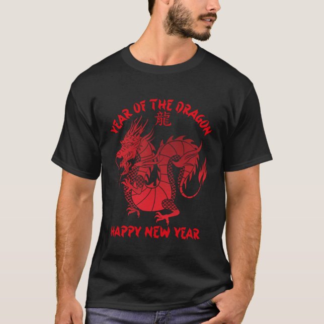 Chinese New Year 2024 Year of the Dragon 2024 Luna T Shirt (Framsida)