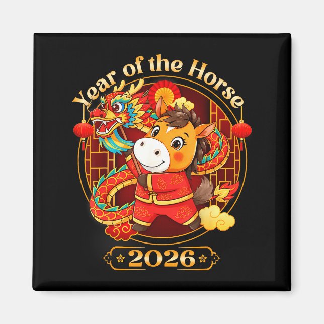 Chinese New Year 2026 Clothes Boys Girls Year Of T Magnet (Framsidan)