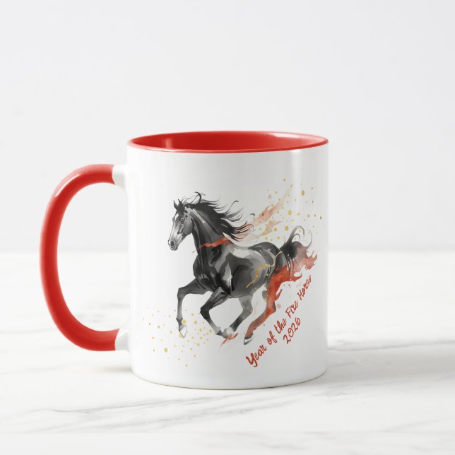 Chinese New Year 2026 Fire Horse Ink  Mugg (Vänster)