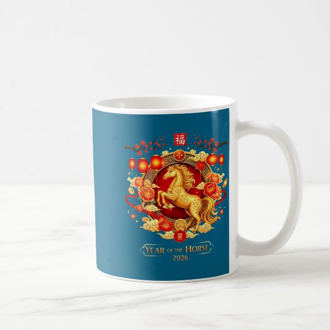 Chinese New Year 2026 Horse Happy Chinese New Year Kaffemugg (Höger)