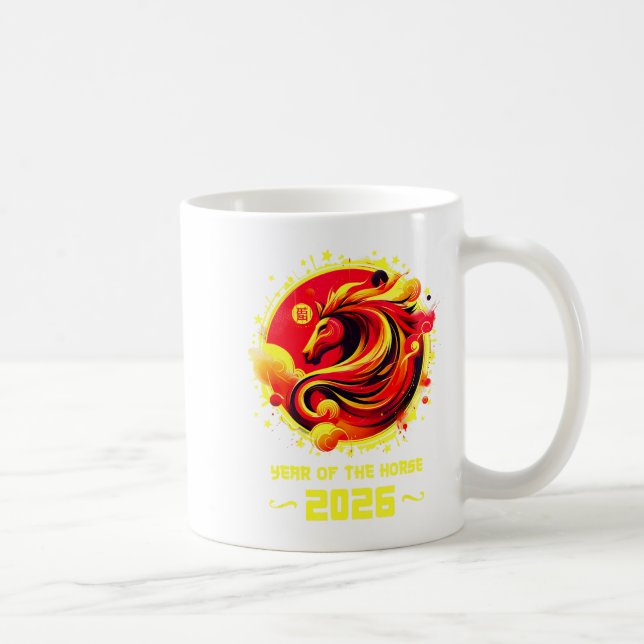 Chinese New Year 2026 Horse Happy Chinese New Year Kaffemugg (Höger)