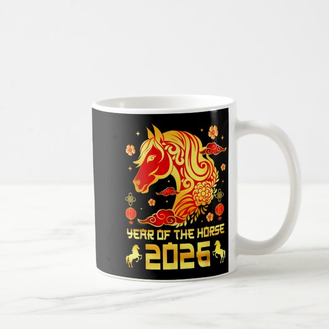 Chinese New Year 2026 Horse Happy Chinese New Year Kaffemugg (Höger)