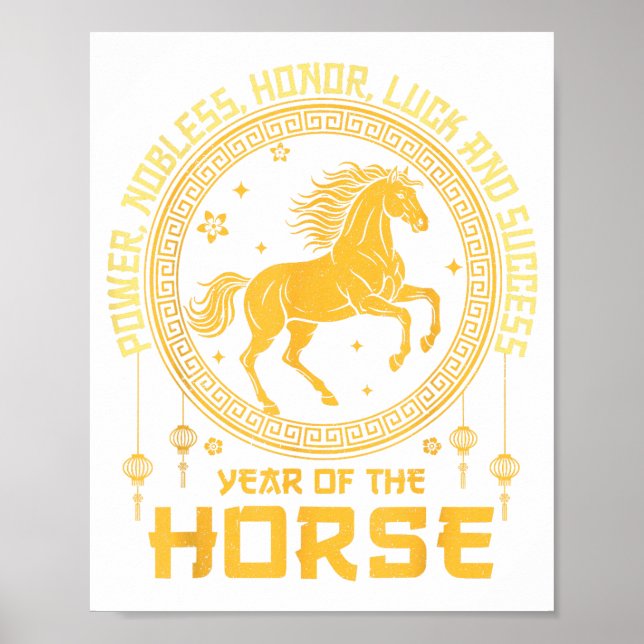 Chinese New Year 2026 Horse Happy Chinese New Year Poster (Framsidan)