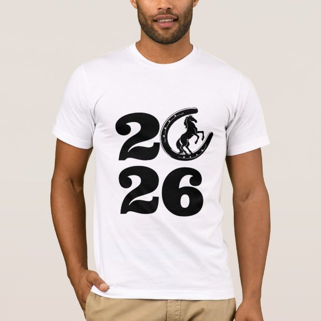 Chinese New Year 2026 of the Horse - Custom 2026 T Shirt (Framsida)