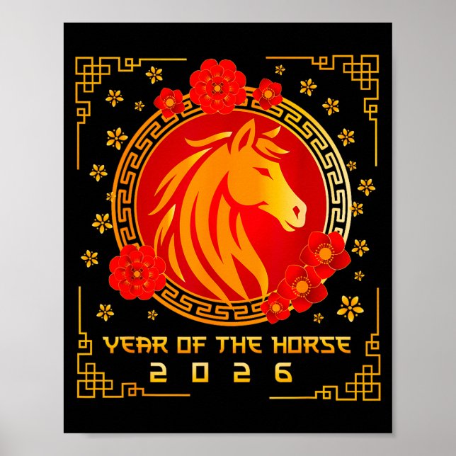 Chinese New Year 2026 Of The Horse Lunar New Year  Poster (Framsidan)
