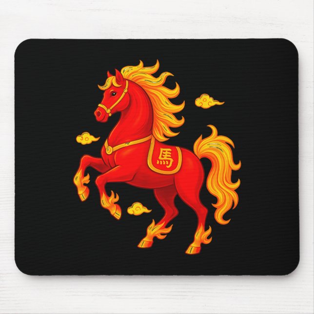 Chinese New Year 2026 Year Of The Fire Horse Flame Musmatta (Framsidan)