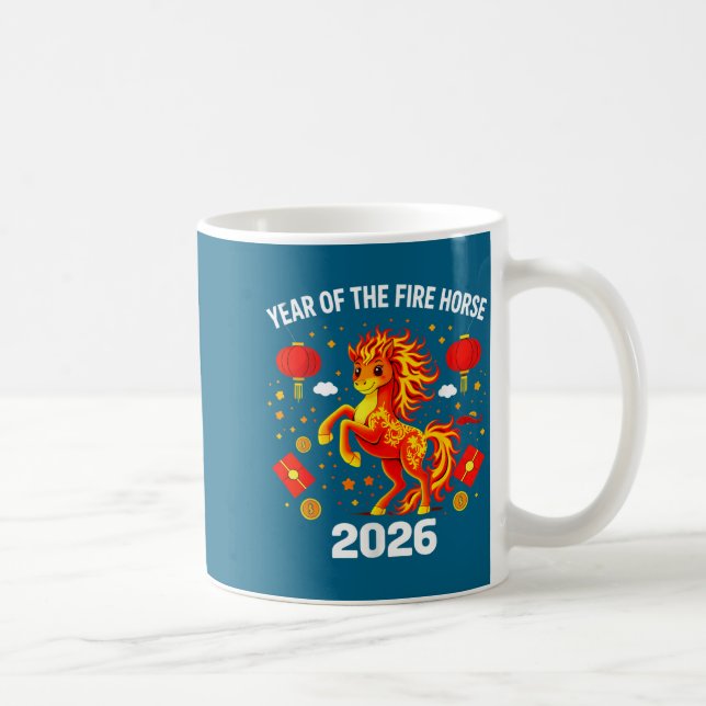 Chinese New Year 2026 Year Of The Fire Horse  Kaffemugg (Höger)