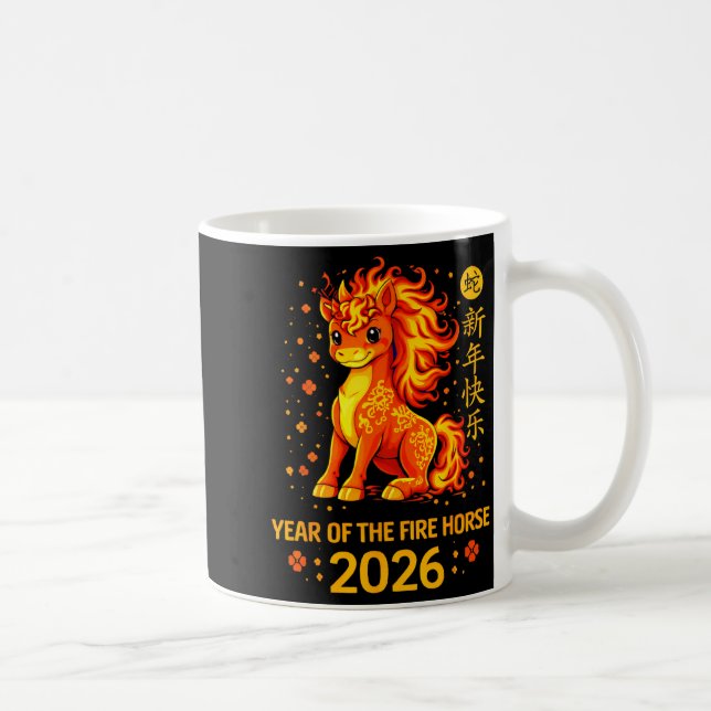 Chinese New Year 2026 Year Of The Fire Horse  Kaffemugg (Höger)