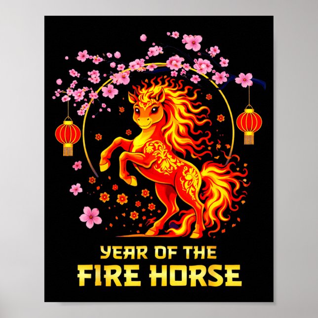 Chinese New Year 2026 Year Of The Fire Horse  Poster (Framsidan)