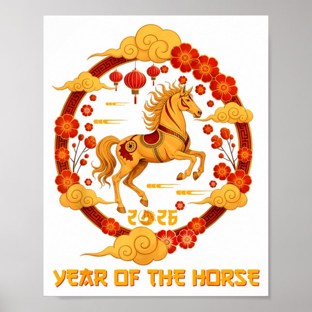 Chinese New Year 2026 Year Of The Horse 2026  Poster (Framsidan)