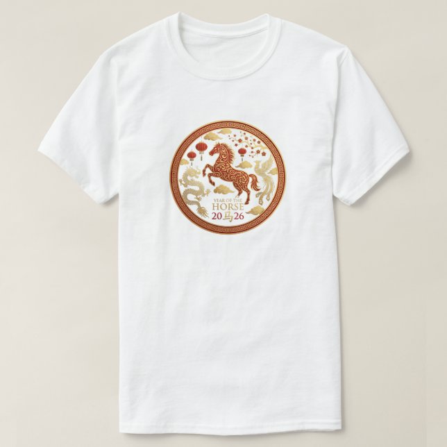 Chinese New Year 2026 Year of The Horse 2026  T Shirt (Design framsida)