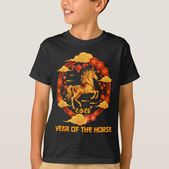 Chinese New Year 2026 Year Of The Horse 2026  T Shirt (Framsida)