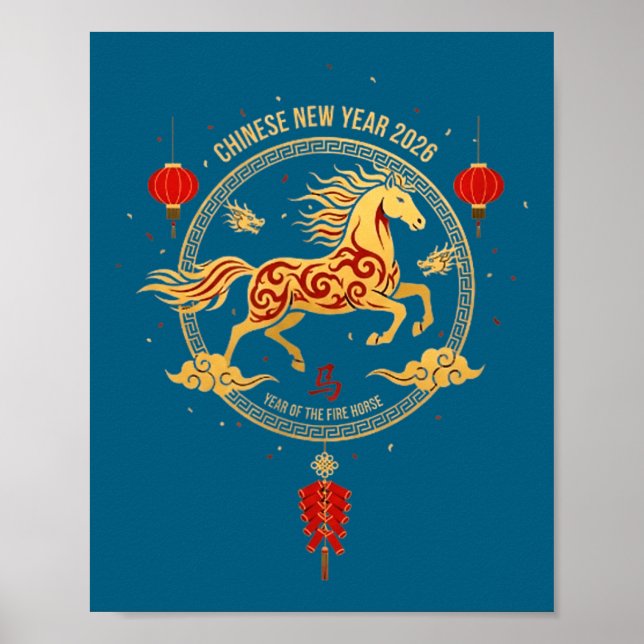 Chinese New Year 2026 Year Of The Horse 6  Poster (Framsidan)