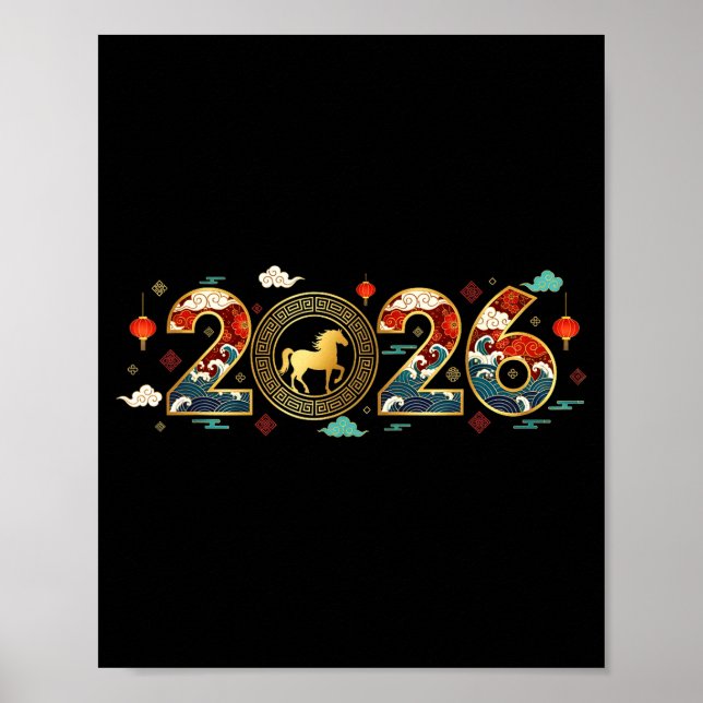 Chinese New Year 2026 Year Of The Horse 9  Poster (Framsidan)