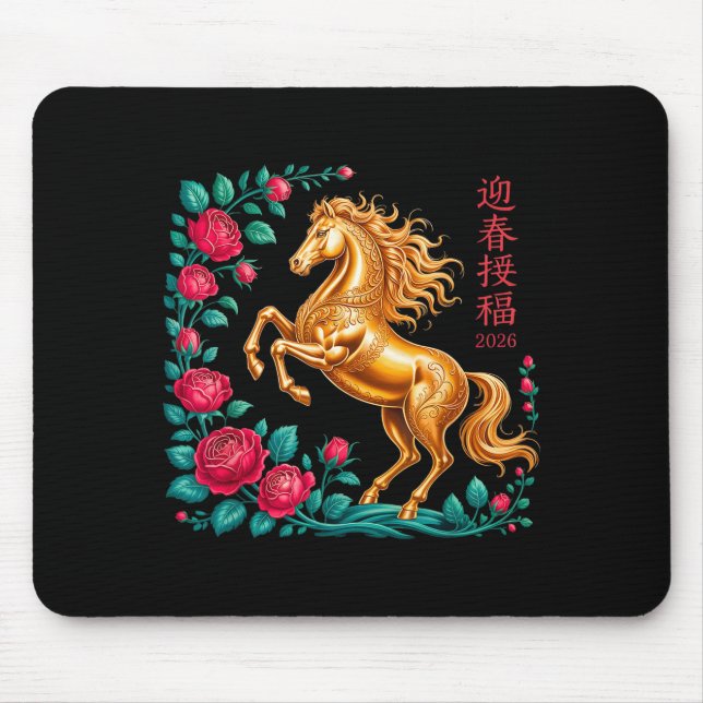 Chinese New Year 2026 Year Of The Horse Floral Dec Musmatta (Framsidan)