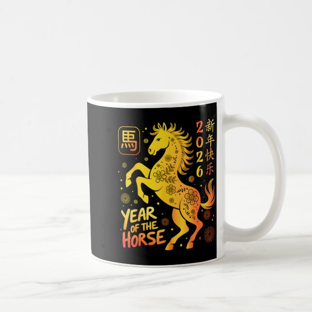 Chinese New Year 2026 Year Of The Horse Happy New  Kaffemugg (Höger)