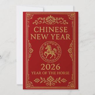 Chinese New Year 2026 - Year of the Horse Julkort