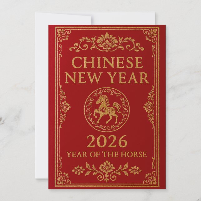 Chinese New Year 2026 - Year of the Horse Julkort (Framsida)