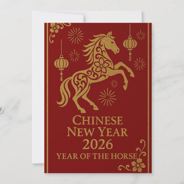 Chinese New Year 2026 - Year of the Horse Julkort (Framsida)