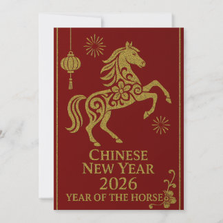 Chinese New Year 2026 - Year of the Horse Julkort