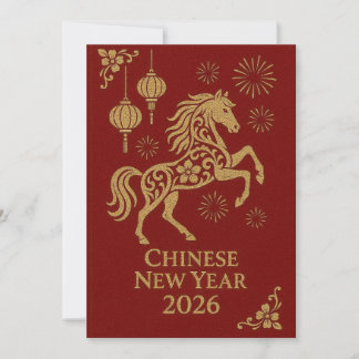 Chinese New Year 2026 - Year of the Horse Julkort