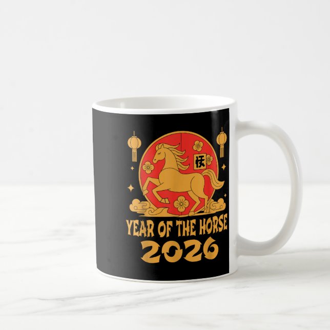 Chinese New Year 2026 Year Of The Horse  Kaffemugg (Höger)