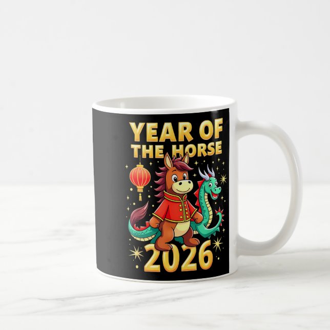 Chinese New Year 2026 Year Of The Horse  Kaffemugg (Höger)