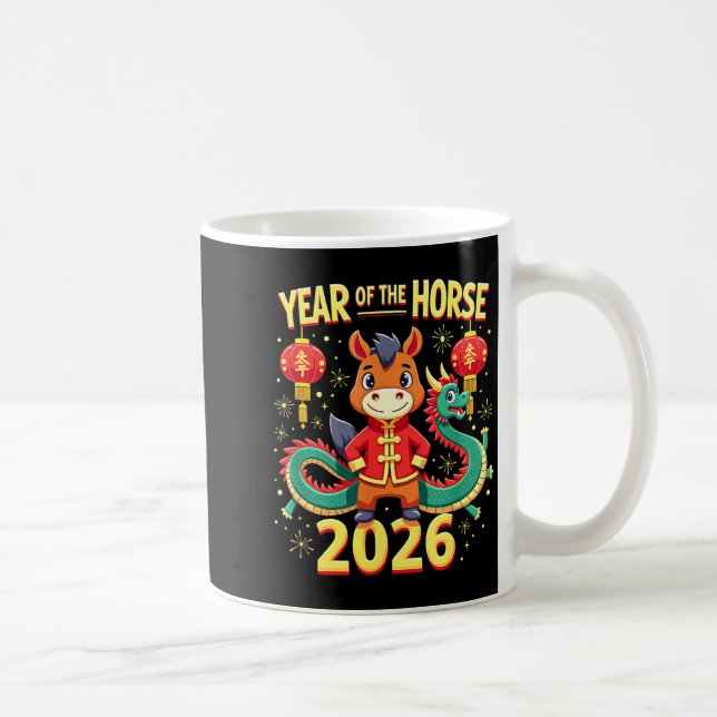 Chinese New Year 2026 Year Of The Horse  Kaffemugg (Höger)