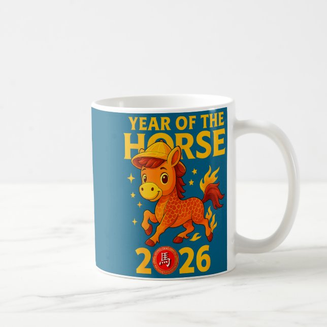 Chinese New Year 2026 Year Of The Horse  Kaffemugg (Höger)