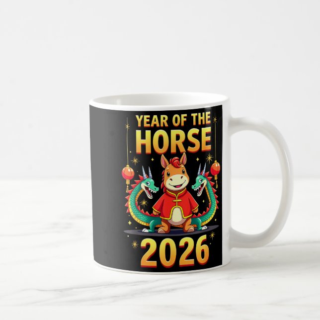 Chinese New Year 2026 Year Of The Horse  Kaffemugg (Höger)