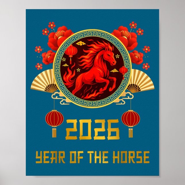 Chinese New Year 2026 Year Of The Horse  Poster (Framsidan)