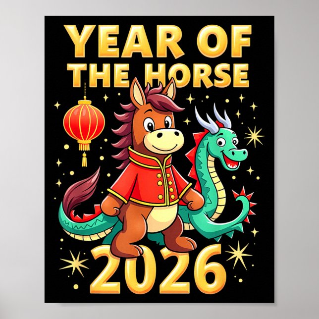 Chinese New Year 2026 Year Of The Horse  Poster (Framsidan)