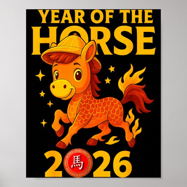 Chinese New Year 2026 Year Of The Horse  Poster (Framsidan)