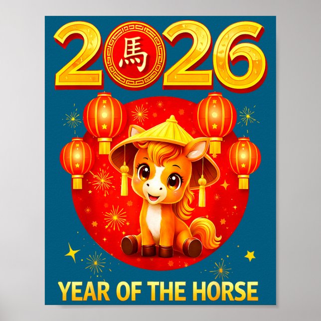 Chinese New Year 2026 Year Of The Horse  Poster (Framsidan)