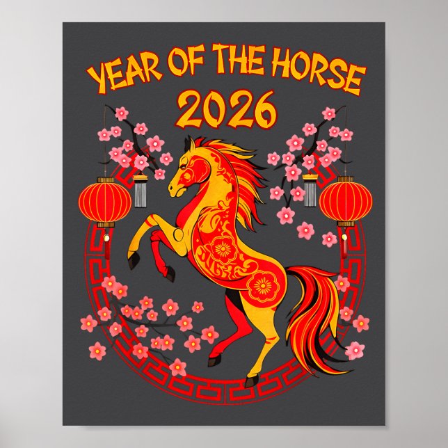 Chinese New Year 2026 Year Of The Horse  Poster (Framsidan)