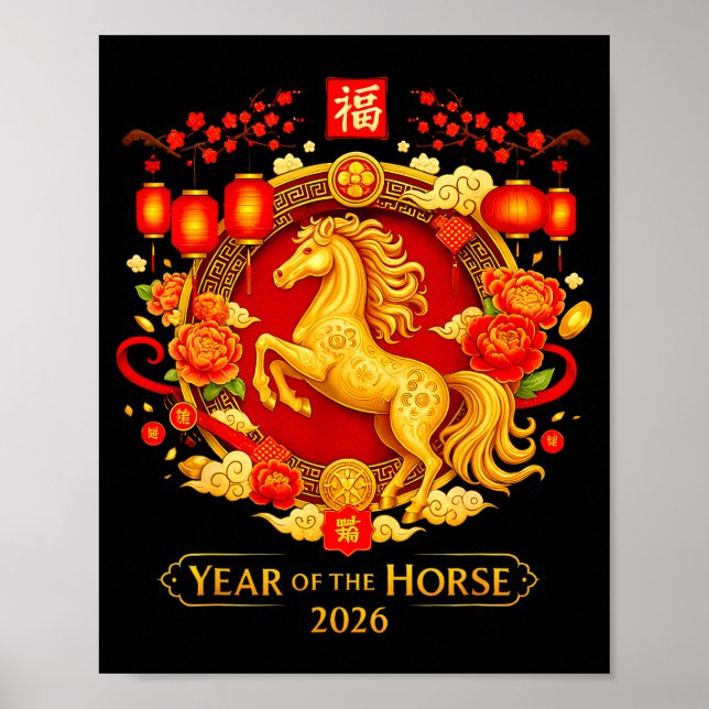 Chinese New Year 2026 Year Of The Horse  Poster (Framsidan)