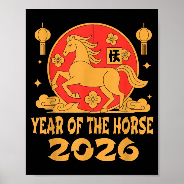 Chinese New Year 2026 Year Of The Horse  Poster (Framsidan)