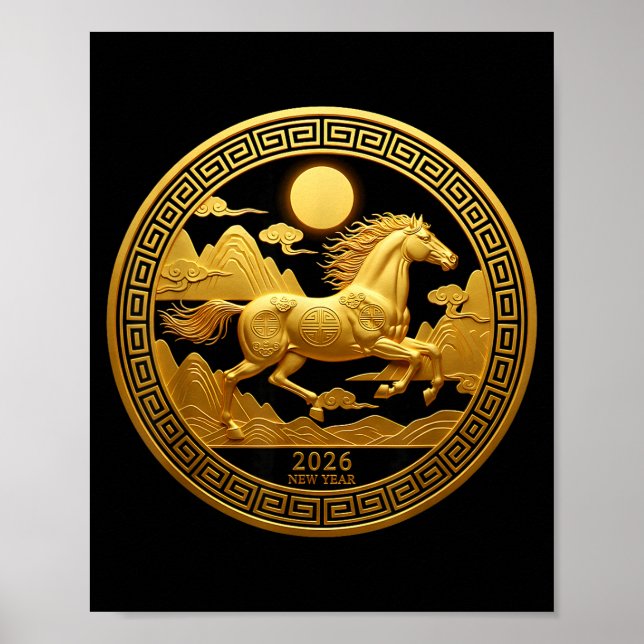 Chinese New Year 2026 Year Of The Horse  Poster (Framsidan)