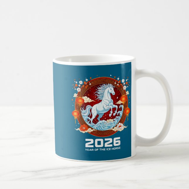 Chinese New Year 2026 Year Of The Ice Horse  Kaffemugg (Höger)